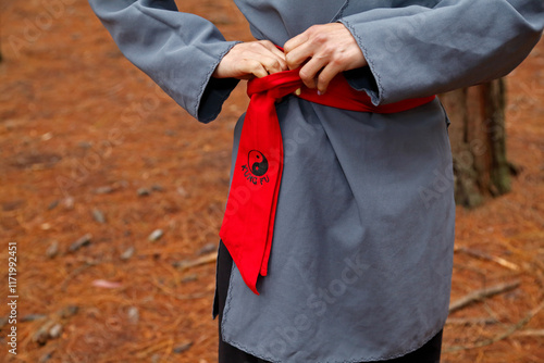 Canvastavla Wushu Kung fu red belt