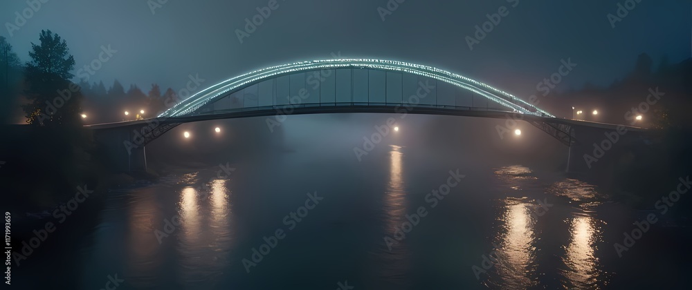 Obraz premium Sturdy bridges crossing quiet rivers embodying strength and community connections
