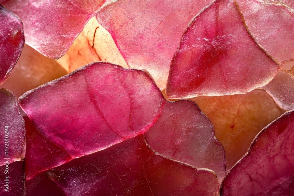 Close-up of dried pink leaves creating an abstract pattern Close-up of dried pink leaves creating an abstract pattern