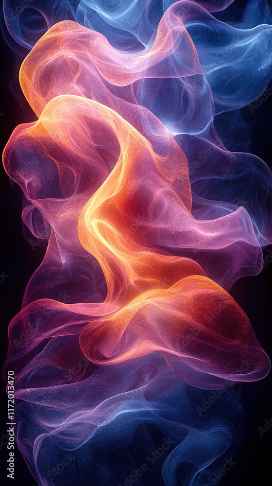 Abstract fluid tendrils in deep blue, violet, and pink swirling and twisting around each other, symbolizing organic movement, growth, and interconnected fluidity
Abstract fluid tendrils in deep blue, violet, and pink swirling and twisting around each other, symbolizing organic movement, growth, and interconnected fluidity