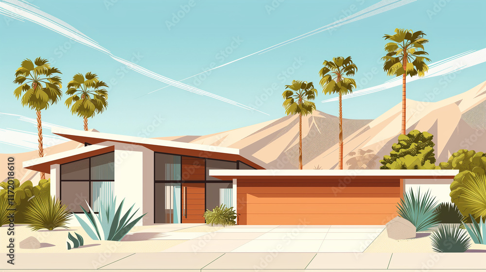 Obraz premium Midcentury home Palm Springs