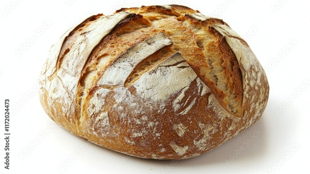 Golden-brown artisan bread, crusty and rustic, freshly baked. Golden-brown artisan bread, crusty and rustic, freshly baked.