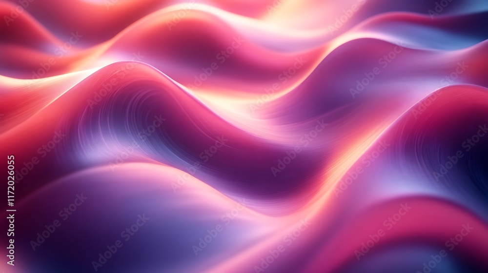 Obraz premium Abstract pink and orange waves.