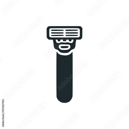 electric razor cutting machine logo vector illustration template design