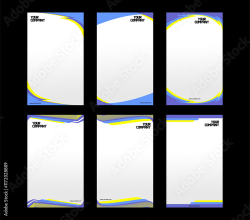 Corporate modern letterhead design template. Modern design with minimalist accents 1 set. suitable for company business letters. eps file