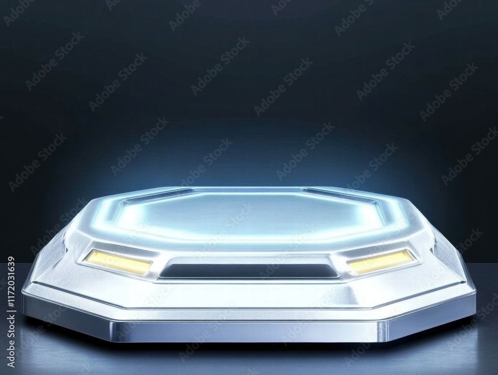 A futuristic, illuminated platform with a sleek design, suggesting advanced technology. A futuristic, illuminated platform with a sleek design, suggesting advanced technology.