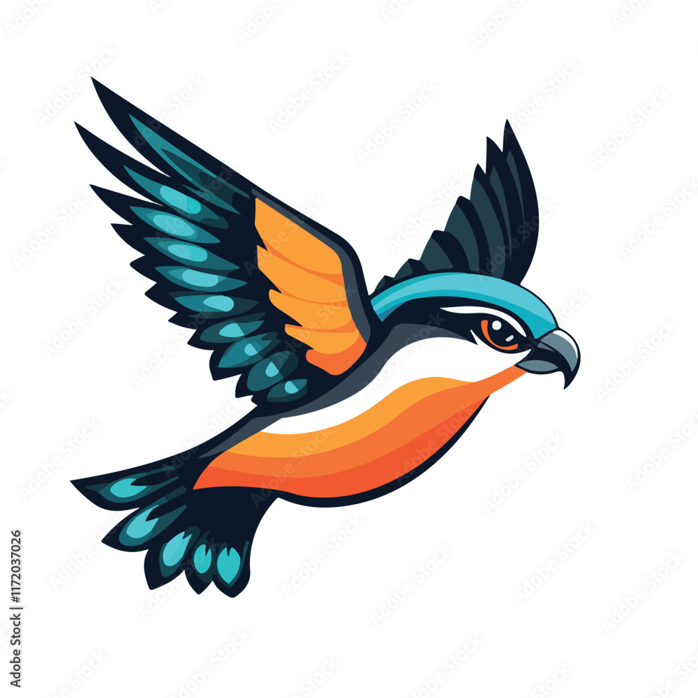 Obraz premium Bird sports mascot logo vector illustration