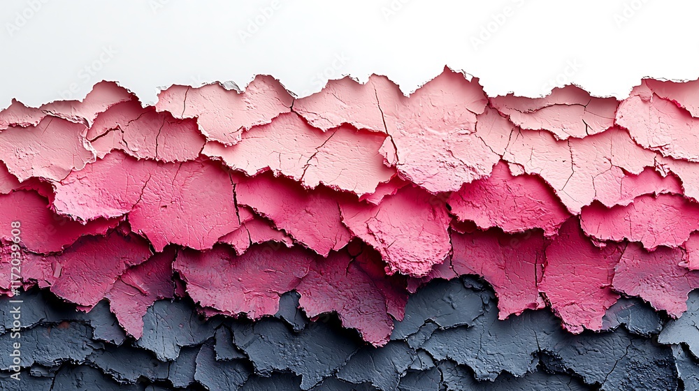 Fototapeta premium Abstract pink and grey cracked texture background.