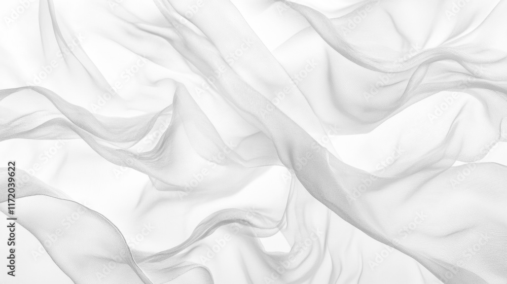 Soft white wrinkled fabric for graphic design or wallpaper. Soft white wrinkled fabric for graphic design or wallpaper.
