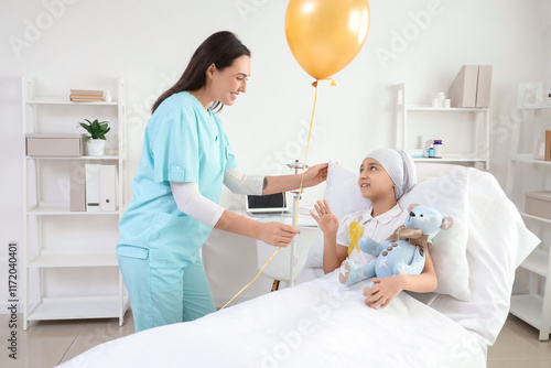Little girl after chemother...