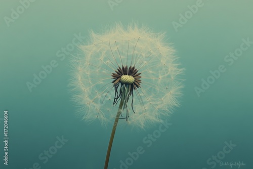 Wallpaper Mural Macro shot of a single dandelion seed illuminated by soft light Torontodigital.ca