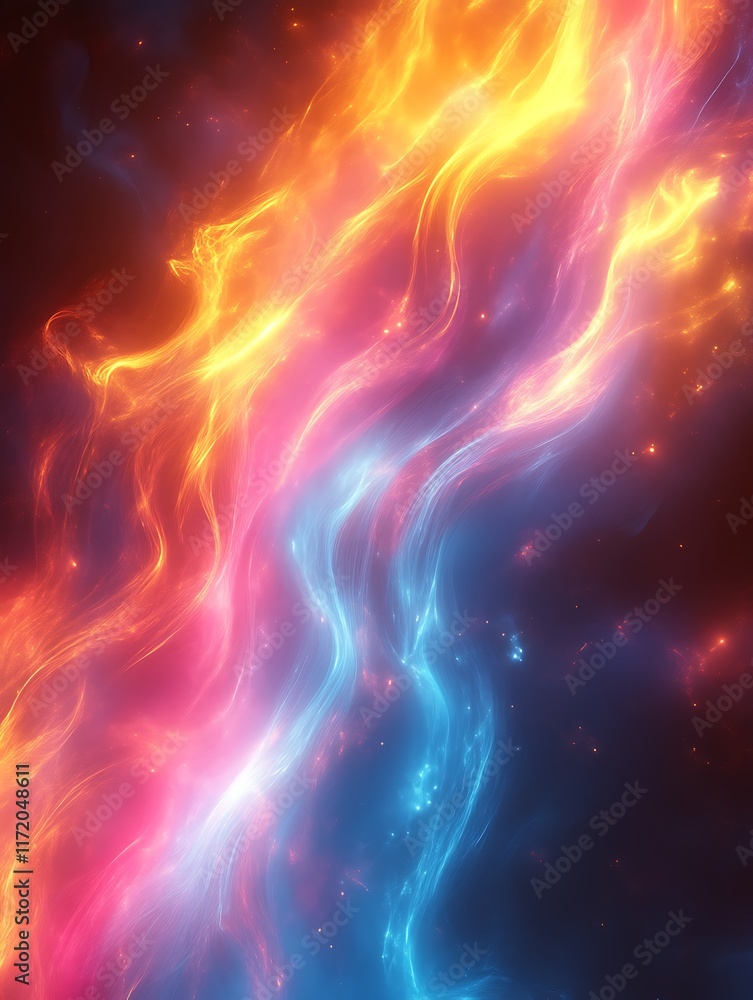 Abstract fiery and icy swirls. (3) Abstract fiery and icy swirls. (3)