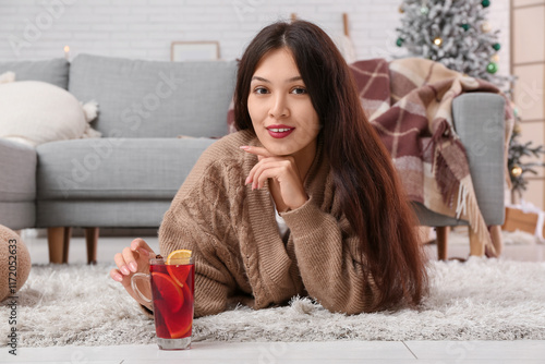 Beautiful young happy Asian...