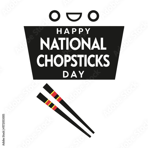 National Chopsticks Day Background Template design for Poster or Banner