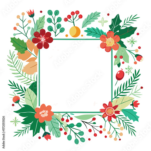 floral frame vector illustration
