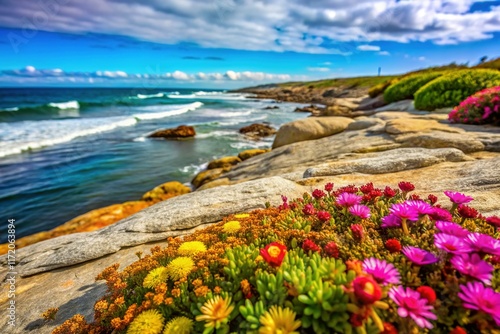 Beavertail State Park Rhode Island Coastal Macro Photography: Vibrant Wildflowers and Textures