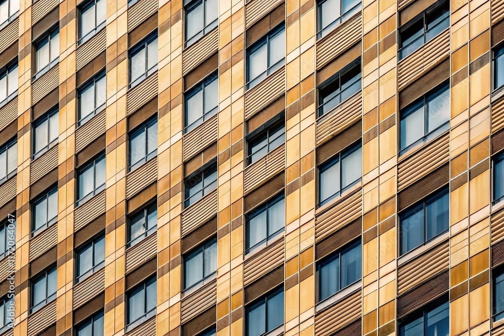 Beige Check Plaid Pattern Architectural Detail - Modern Building Facade Texture Beige Check Plaid Pattern Architectural Detail - Modern Building Facade Texture