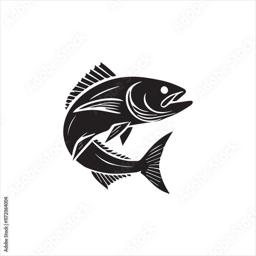 black and white fish