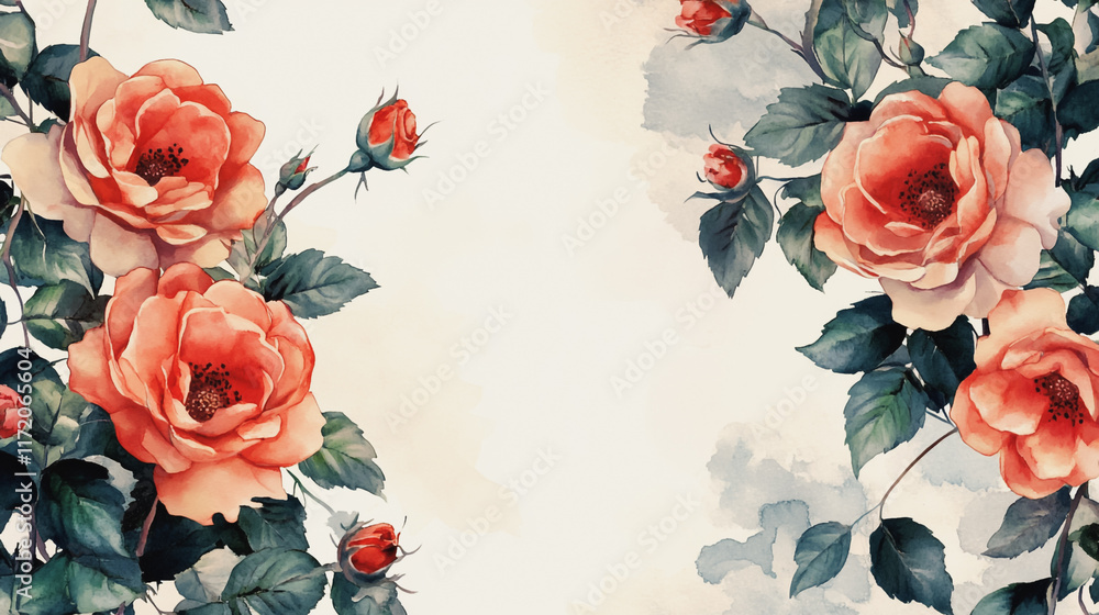 Elegant wedding invitation card background vector. Minimal hand painted watercolor botanical flowers texture template background. Design for wedding, vip cover, poster, rsvp moderncard.Valentine's Day Elegant wedding invitation card background vector. Minimal hand painted watercolor botanical flowers texture template background. Design for wedding, vip cover, poster, rsvp moderncard.Valentine's Day