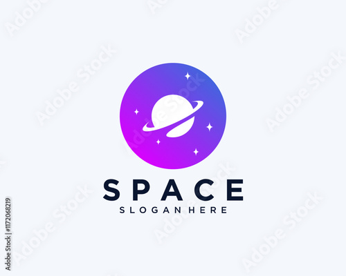 Space rocket technology logo