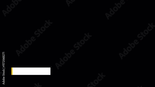 Minimal yellow and white lower third. Animation smooth motion graphic.