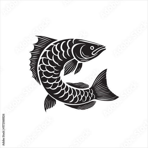 black and white fish