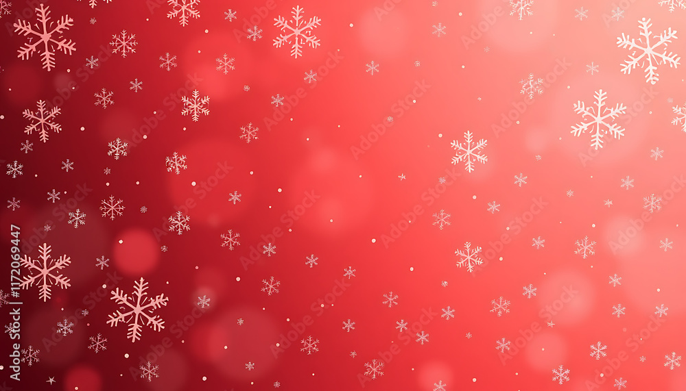 Christmas illustration with various small snowflakes on gradient background in red colors
Christmas illustration with various small snowflakes on gradient background in red colors