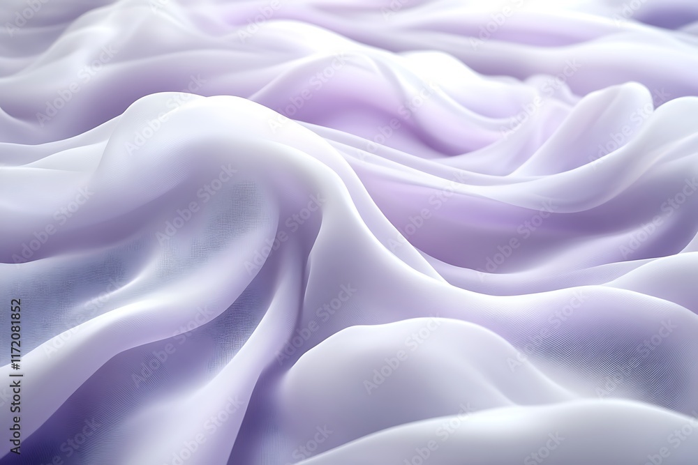 Fototapeta premium Draped lavender silk fabric texture. (3)