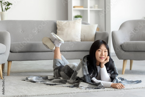 Young Asian woman with soft...