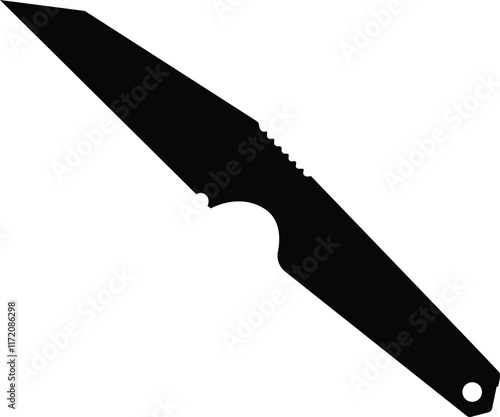 Silhouette of a knife