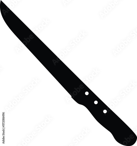 Silhouette of a knife