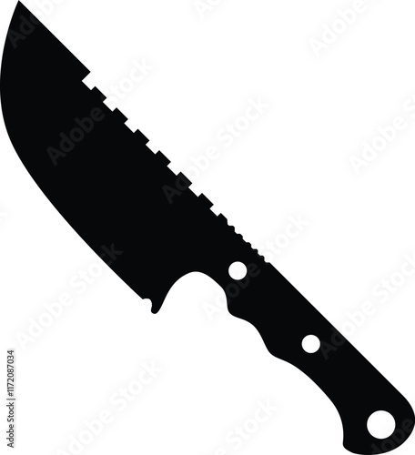 Silhouette of a knife