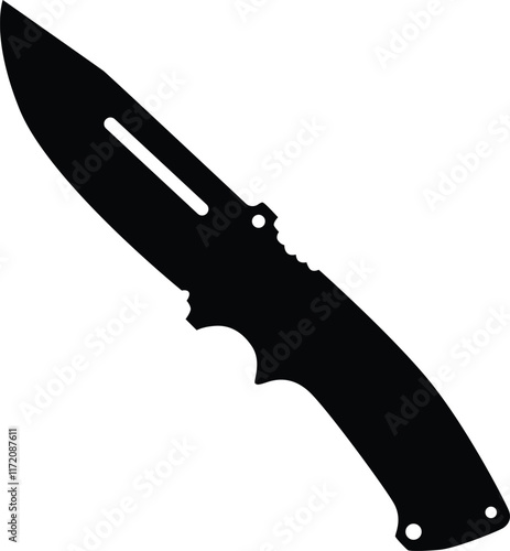 Silhouette of a knife