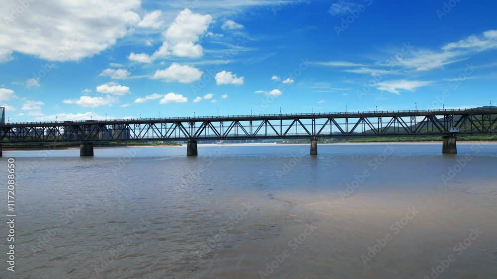 Scenery of the Qiantang River Bridge, Hangzhou, China Scenery of the Qiantang River Bridge, Hangzhou, China