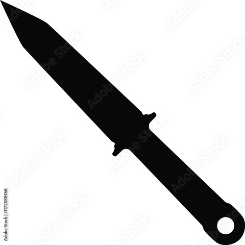 Silhouette of a knife