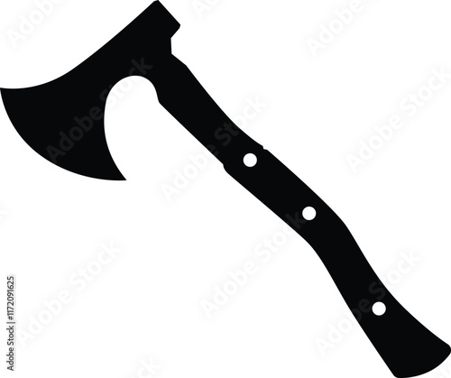 Silhouette of an axe