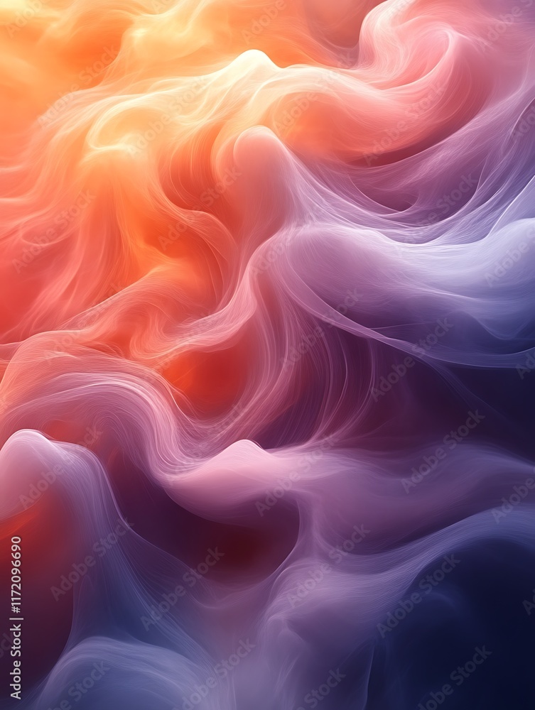 Fototapeta premium Abstract swirling colorful smoke. (2)