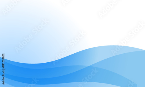 Abstract blue waves background, minimal waves design concept