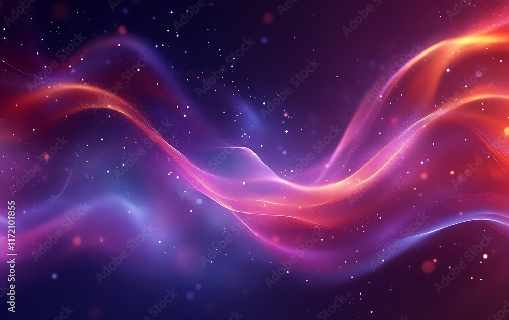Fototapeta premium Abstract glowing wave with particles. (6)