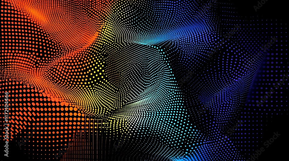 Abstract Colorful Dotted Pattern Digital Art Abstract Colorful Dotted Pattern Digital Art