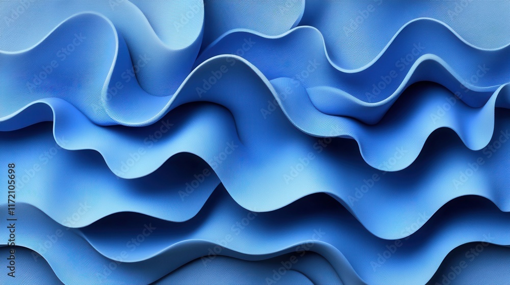 Fototapeta premium Abstract Flowing Blue Waves Textured Design Background for Modern Art and Creative Projects, Ideal for Websites, Advertising, or Print Media