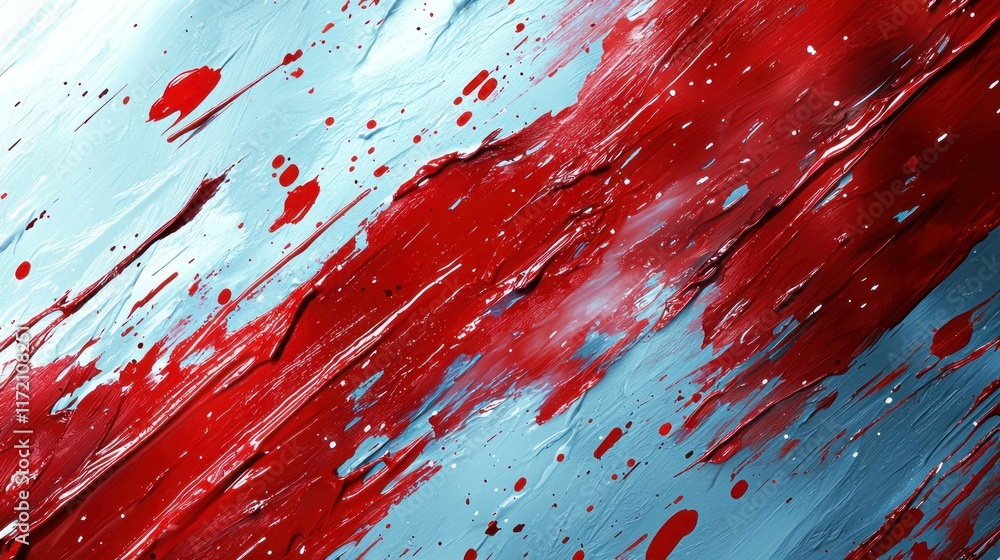 Abstract Red and Blue Acrylic Painting Texture Abstract Red and Blue Acrylic Painting Texture