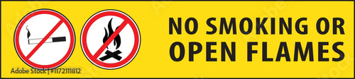 No smoking or open flames sign vector.eps