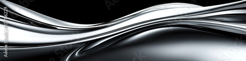 Luxurious Silk-Like Abstract: Shimmering Silver and White on Black. Elegant Fabric Texture with Soft Folds. AI-Generated Premium Design Element for Sophisticated Marketing, Branding, and Digital Appli