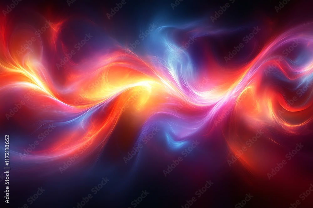 Abstract swirling fiery and icy energy. Abstract swirling fiery and icy energy.