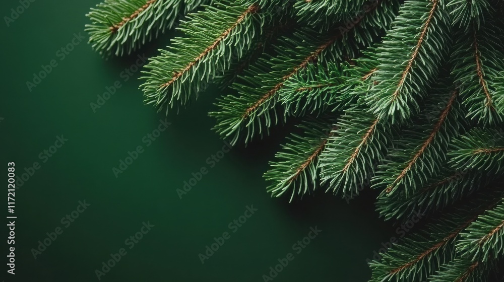 Fresh Evergreen Pine Branches on a Dark Green Background Creating a Natural and Serene Atmosphere Perfect for Holiday or Seasonal Decorations and Designs Fresh Evergreen Pine Branches on a Dark Green Background Creating a Natural and Serene Atmosphere Perfect for Holiday or Seasonal Decorations and Designs