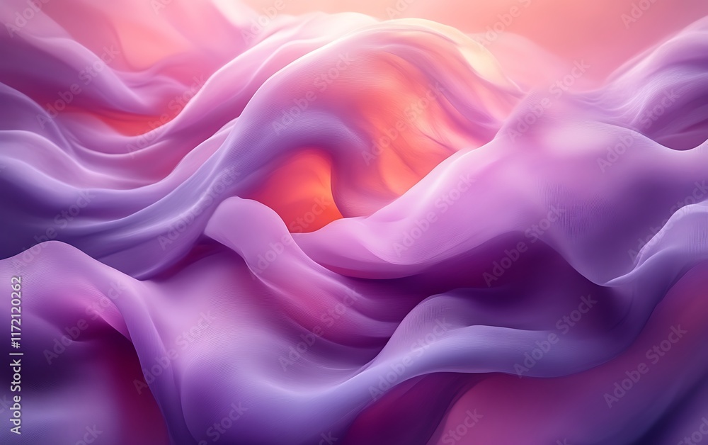 Abstract purple and orange fabric waves. Abstract purple and orange fabric waves.