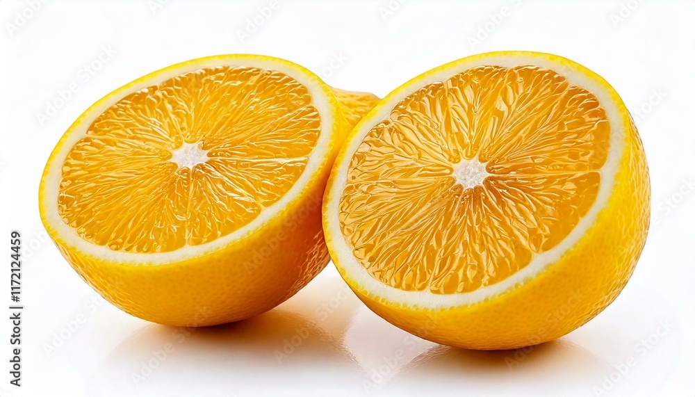 Fototapeta premium lemon isolated white background close up macro fresh organic food