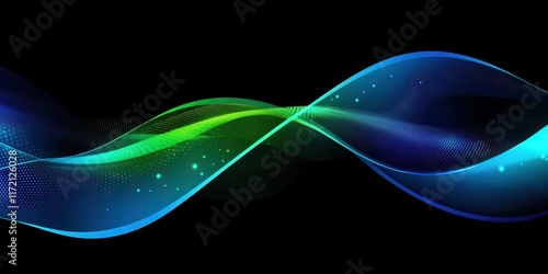 Stylized Biomagnetic Field Background with Swirling Lines and Dots photo