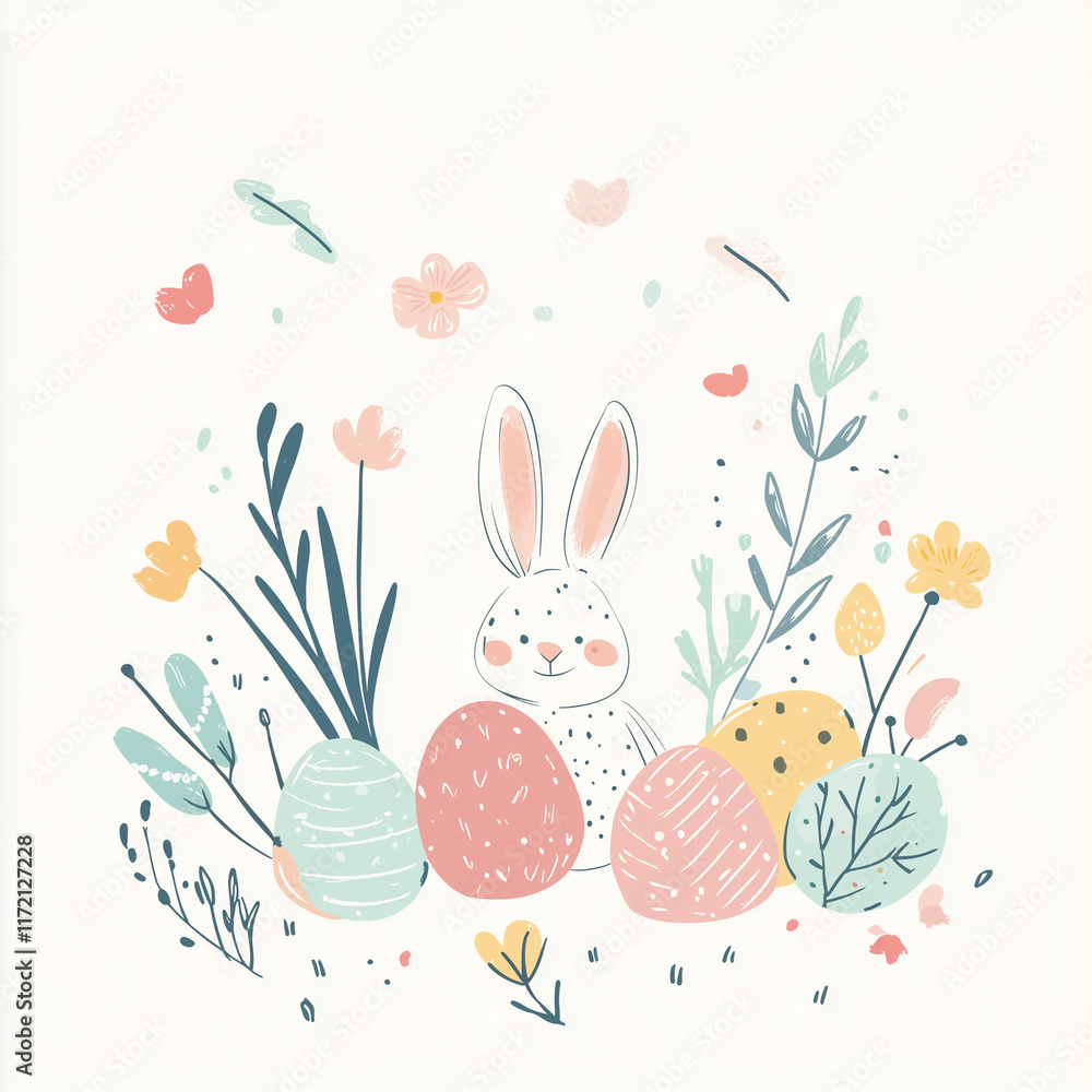easter card with bunny easter card with bunny
